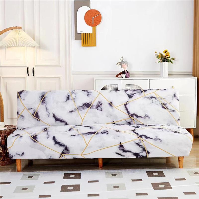 Universal Thickened Elastic Printed Brushed Sofa Bed Cover Without Armrests All-inclusive Fabric Sofa Cover