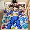 Coperta in Flanella con Motivo di Vegeta di Dragon Ball, Alta qualità, Confortevole per Tutte le Stagioni, Decorazione per la Casa, Calore e Comfort, Perfetta per Regali.