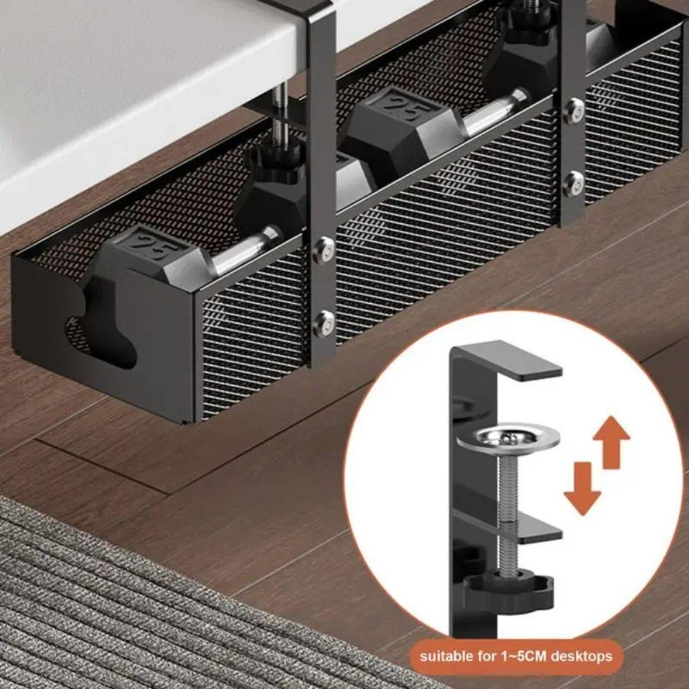 Minimalist Cable Tray Clamp Cord Holder Steel Cable Management  Under Desk
