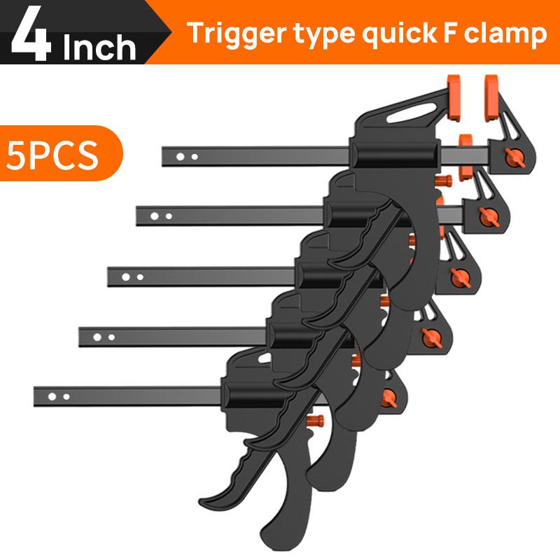 5 STÜCKE Mini 4 Zoll F-Typ Klemme Holzbearbeitung Arbeit Balkenklemme Gadget Befestigungsclip Schnell Manuell Quetschgriff Clip