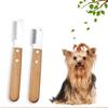 2 PZ Coltello Rimuovi Peli Animali Pettine per Cani Strumento di Bellezza Manico in Legno Coltello Sbucciatore Dispositivo Rimuovi Peli Animali Strumento di Pulizia Articoli per Animali