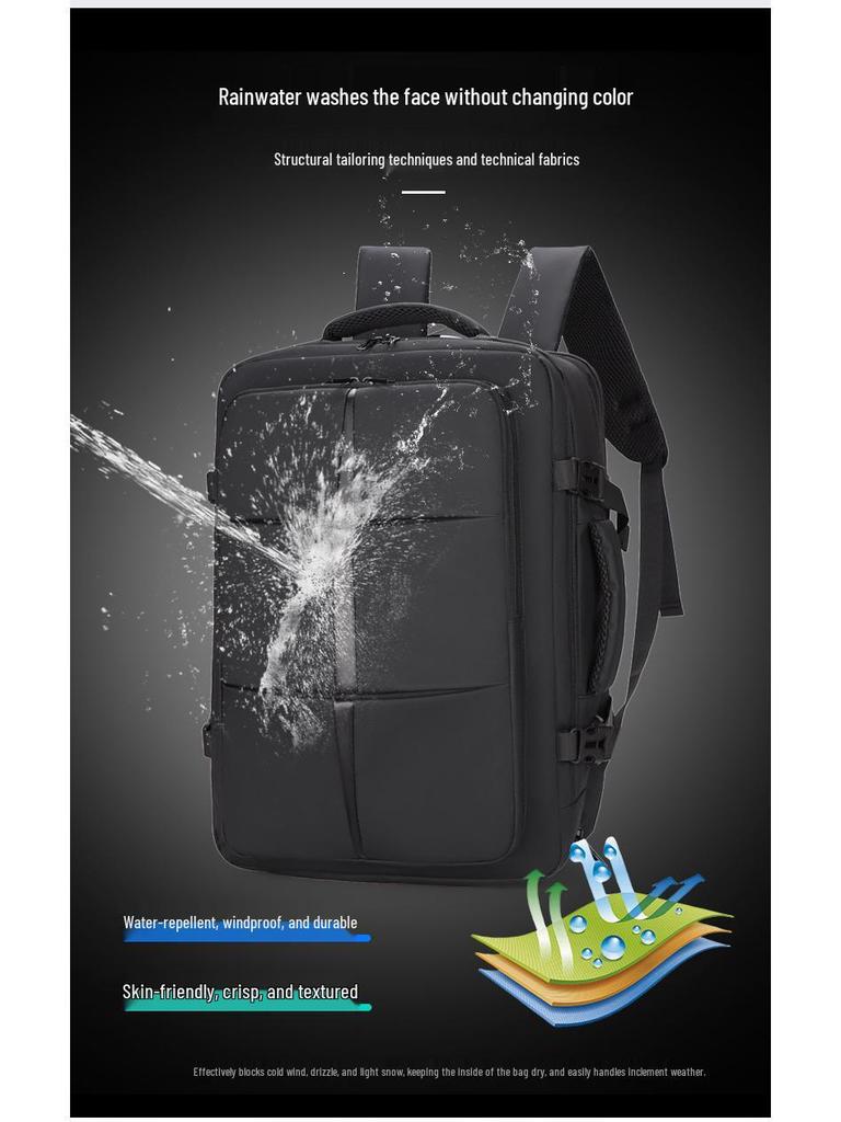 Höst/Vinter Stor Kapacitet Herr Expanderbar Rese- & Affärs Laptop Ryggsäck
