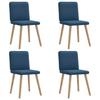 VidaXL Dining Chairs Set of 4 Blue Fabric 3315252