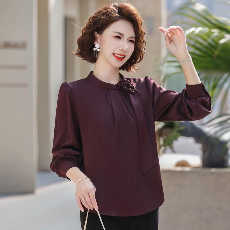 Women's Elegant Ribbon Long Sleeve Blouse