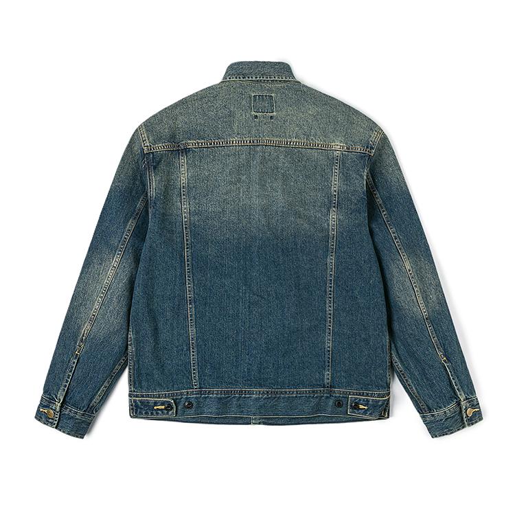 Lee Denim Jackets Men's Dark Blue Lapel Moderate Straight Fit LMT011190203487A09202