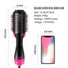Hot Air Brush Multi-Function Hair Dryer Straightener Curler Comb One Step Professional Salon Hair Styler and Volumizer Ion Blow