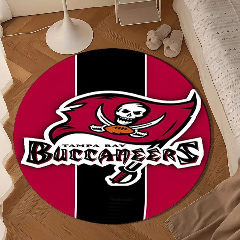 Tampa Bay Buccaneers Logo Round Mat, Anti-slip Circle Carpet Chair Rug For livingroom,Bedroom, Doormat Home Decor Gift Christmas Gifts