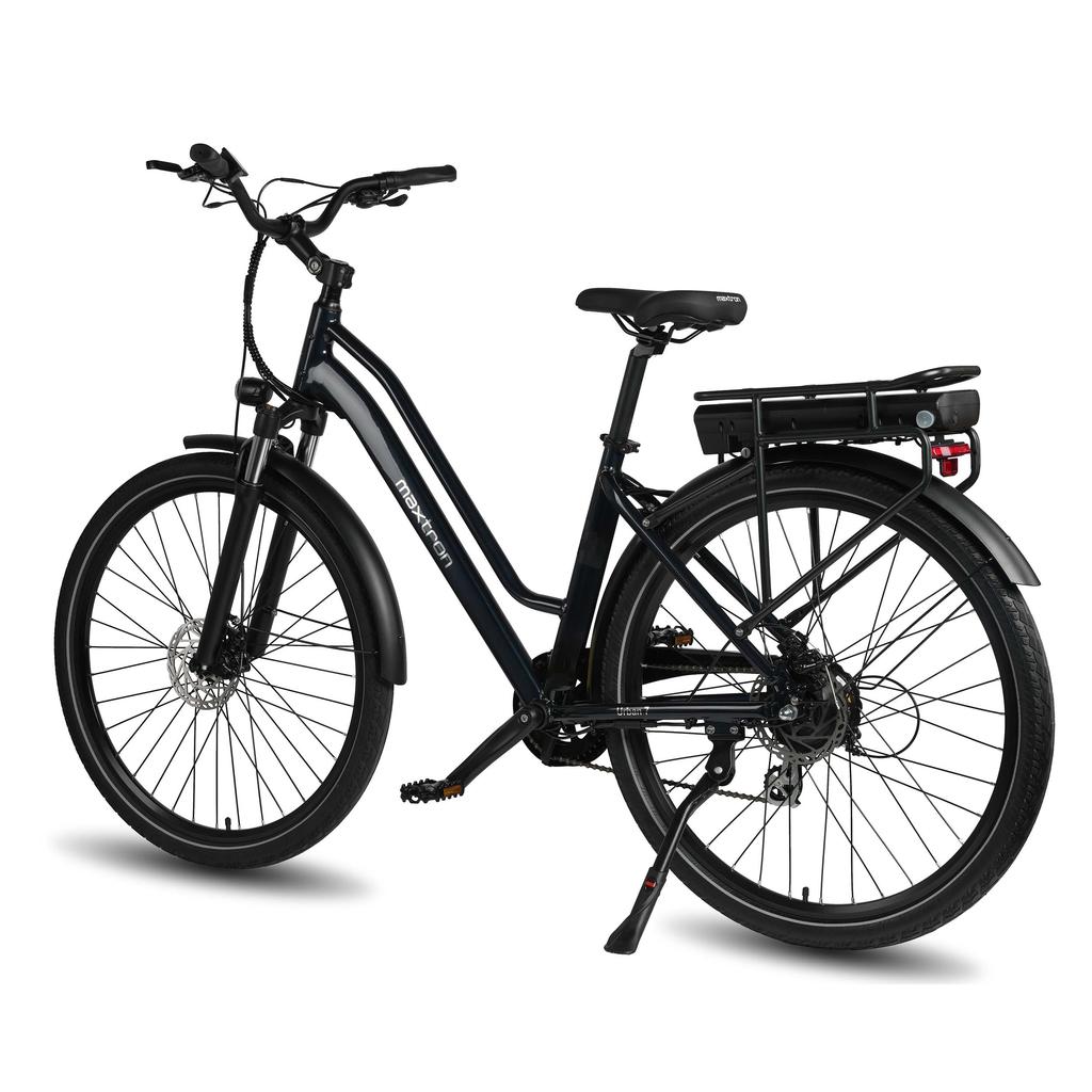 MAXTRON urban7 36V 12,8Ah Stads Elektrische Fiets, 27,5-inch wielen, 250W vermogen, met een maximaal bereik tot 60 km.