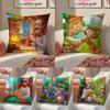 Fun Game G-Gardenscapes Cushion Cover Pillowcase Short Plush Invisible Zipper Room Sofa Cushion Cover
