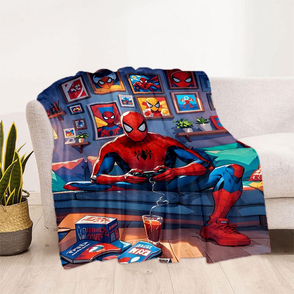 1pc Spider-Man: Scarlet Spider blanket Soft and Warm for Sofa Office Camping Travel Livingroom Great Gift for Friends and Family Comfortable