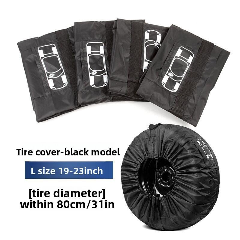 4-pieces Car Tire Covers Waterproof, Dustproof, and Dirt-Resistant Spare Tire Covers for 13-18 Inch / 19-21 Inch Tires