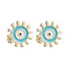 Women's Hoop Earring Bohemian O Shaped Creative Rice Beads Exaggerated Accessories Earrings
