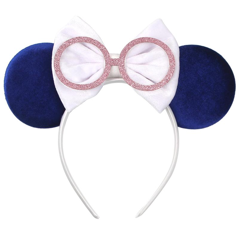 Halloween Mouse Ears Headband Sequins Bow Hairband For Women Featival Party DIY Hair Accessories Boutique