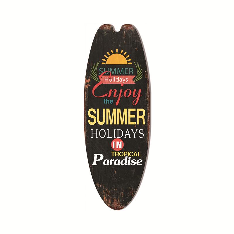 Hawaiian Surfboard Pendant Beach Wall Decoration Sign