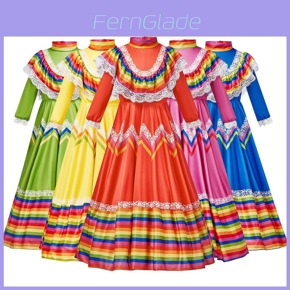 Game Themed Mexicana Dress For Stage Performance And Cultural Events
