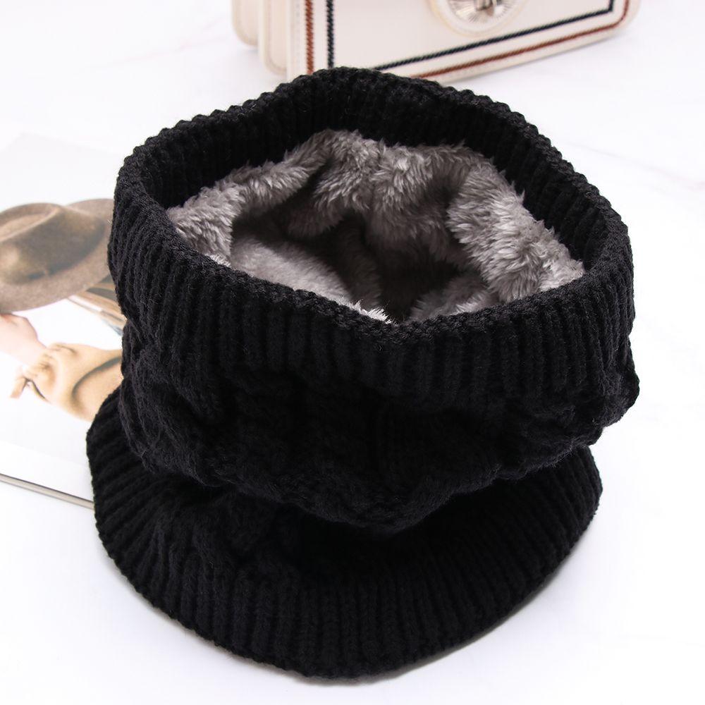 Circle Cable Go Out Wrap Winter Warm Neck Warmer Circle Thicken Scarf Loop Snood Shawl Brushed Knit