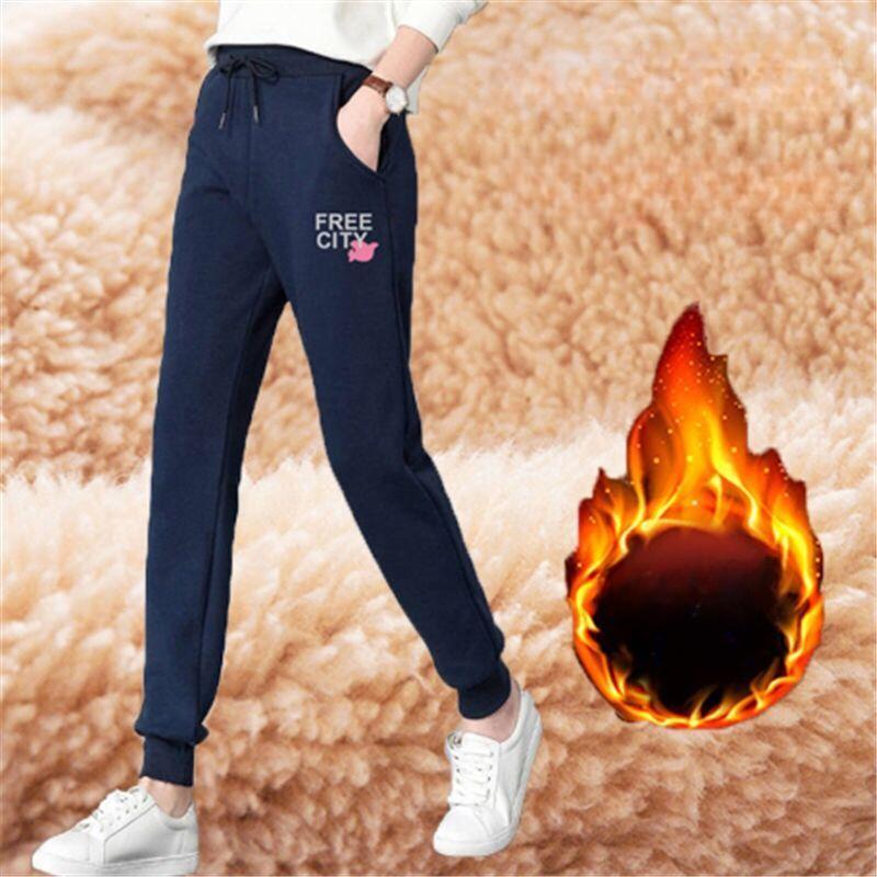 

Зимние теплые флисовые брюки из ягненка, женские плюшевые утолщенные спортивные брюки, брюки 3XL темно-синий