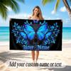 Skull Gothic Theme Beach Towel Personalized Custom Name & Text Soft Quick Dry Beach Towel for Swimming Travel