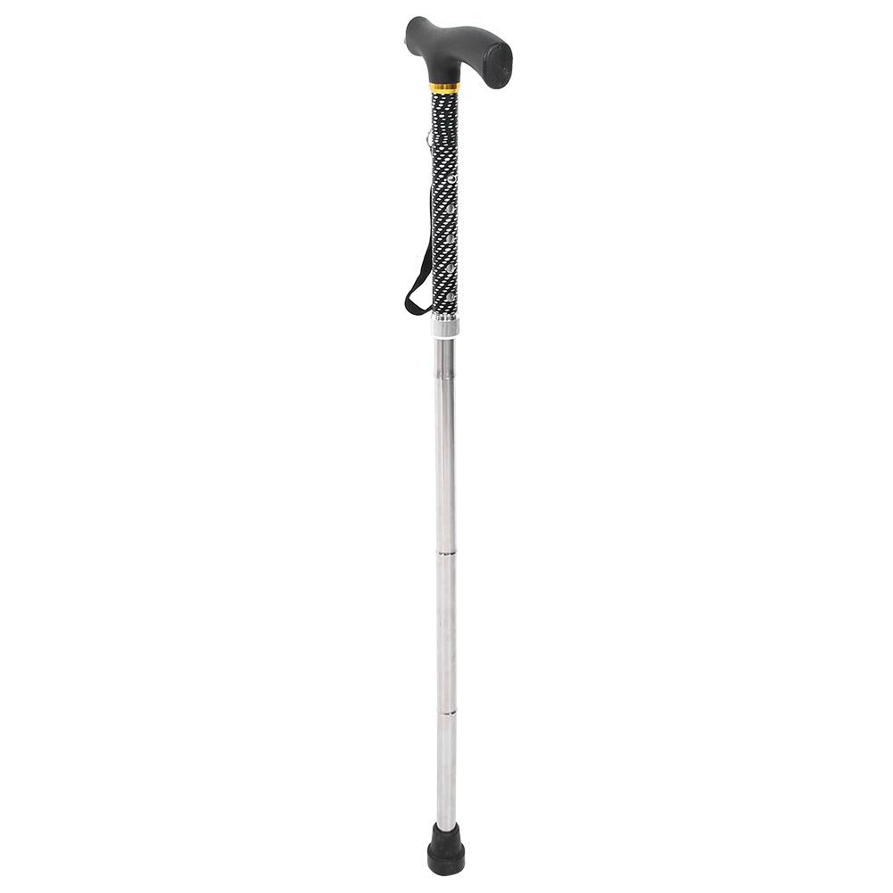 

Walking Cane Adjustable Height Handle Crutch Folding Foldable Trekking Hiking Pole