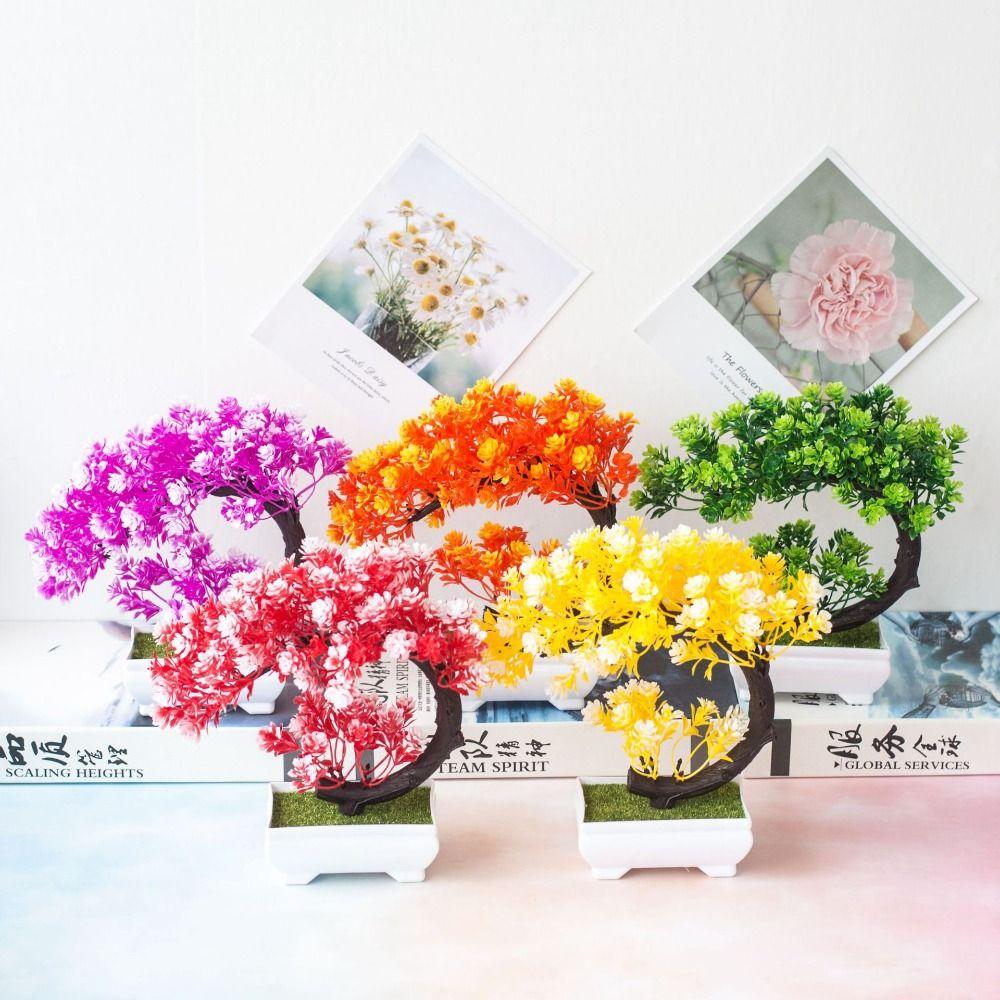 

Multipurpose Fake Plant Handmade Simulation Plant Potted Artificial Plants Bonsai Garden