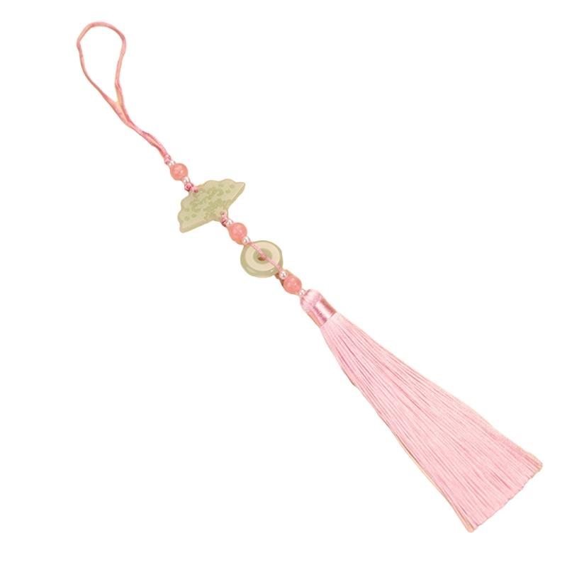 Easy Attach Tassels Pendant For Keys Bags Decoration Stylish Fan Design Keychain Ornament Polyester Accessory