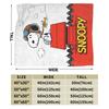 Snoopy Cartoon Dog Pilot Blankets Fleece All Season  Multi-function Lightweight Throw Blanket for Bed Office Bedding Throws