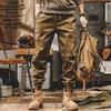 Amerikanische schwere Vintage-Utility-Hose für Herren, lockere gerade Khaki-Freizeithose für Herren für Frühling und Herbst Jogger