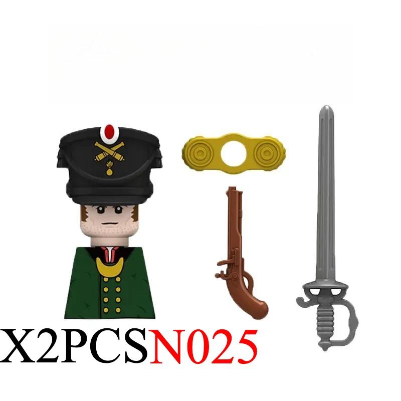 Medieval Napoleonic War Soldiers Figures Military MOC Building Block Knights British French Fusilier Rifles Weapon Kids Toy B08