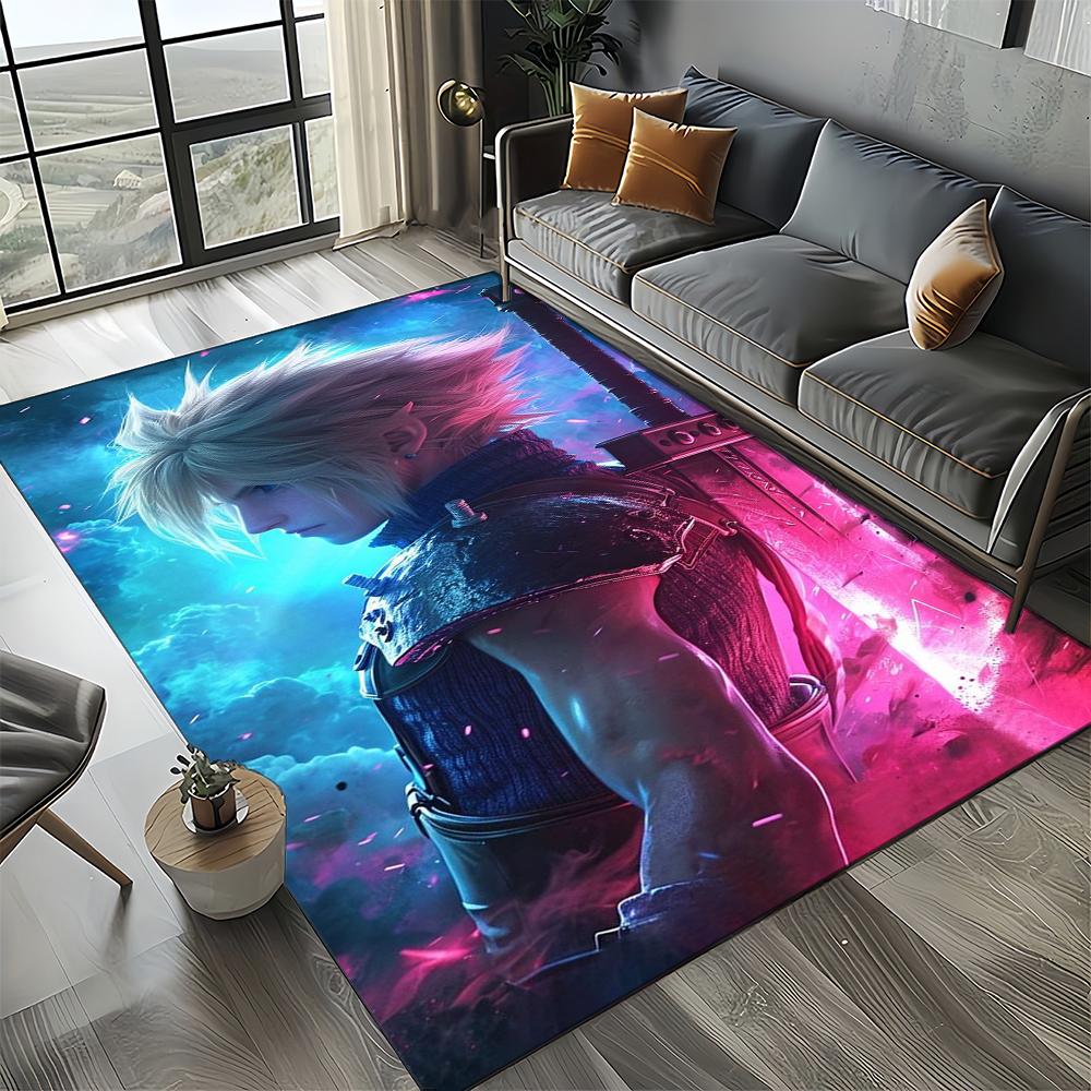 27 Style New Sephiroth Final Fantasy Games Cloud Tifa Aerith Carpet Rug for Living Room Bedroom Home Sofa,Kid Non-slip Floor Mat