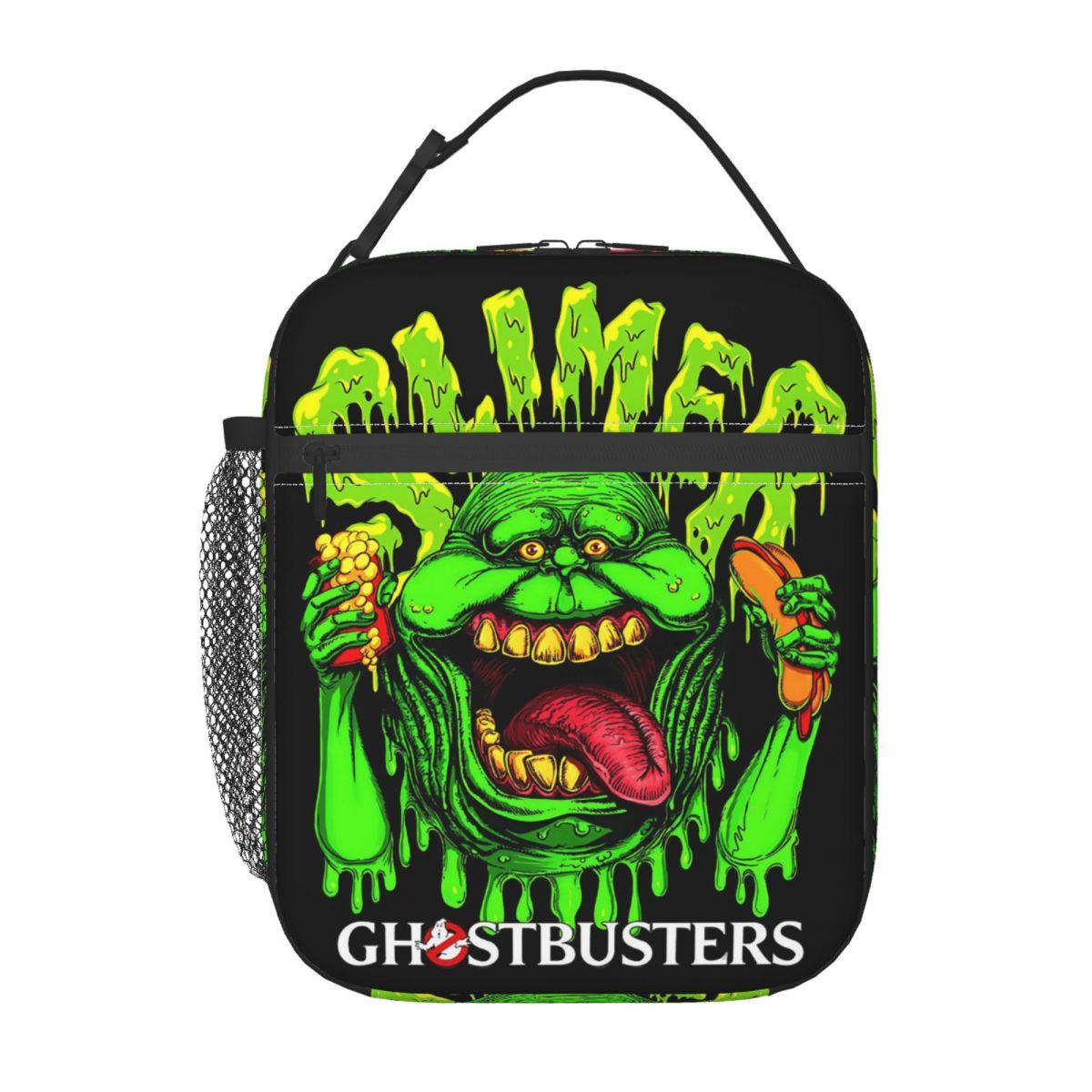 Ghostbusters Movie Slimer Artwork Printed Insulated Lunch Bag for Women Children Portable Food Boxes Thermal Lunch Box Tote One Size