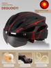 Yu Zhaolin's Premium Bicycle Helmet with Integrated Goggles, One-Piece Riding Helmet for Men and Women, Mountain and Road Safety Helmet