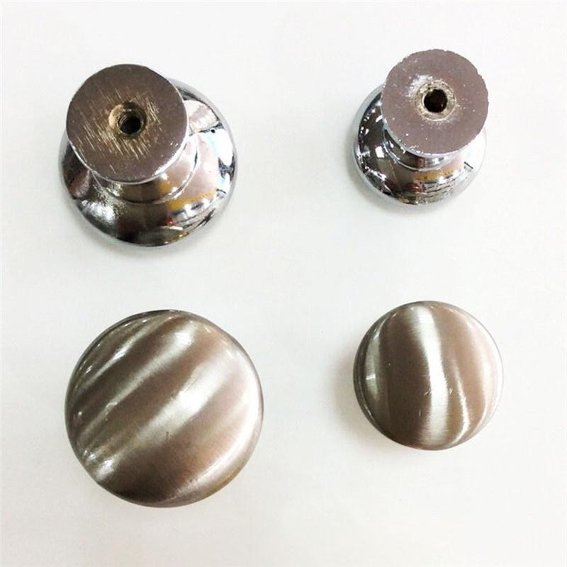 4pcs/8pcs/12pcs Chrome Metal Door Knobs Drawer Wardrobe Kitchen Cupboard Handles Silver