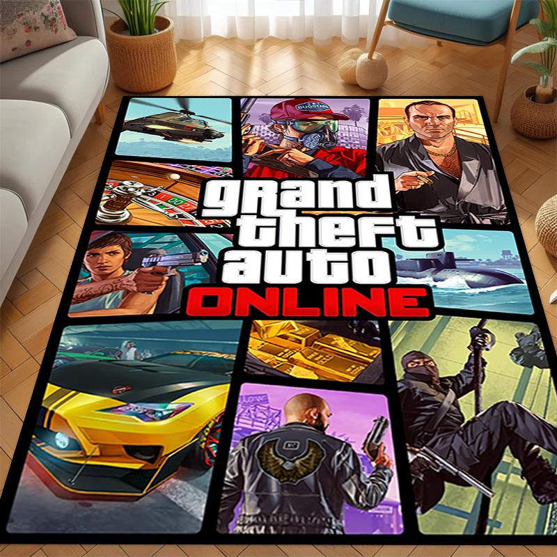 Grand Theft Auto Online: Covor de Aventură cu Octan Ridicat Potrivit pentru toate anotimpurile Decor Acasă Modă Cadouri de Crăciun Artă