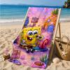 Sponge Underwater Adventure Beach Towel, Super Soft Microfiber, Perfect Gift for Her/Him, Birthday, for Pool, Beach, Travel, Decor Beach Party