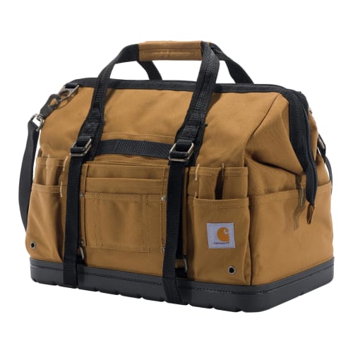 Carhartt OnSite Tool Bag, Durable, Waterproof, Heavy-Duty Tool Storage Bag with Molded Base, 18 inches, Carhartt Brown, B0000520