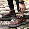 Autumn and winter high-top outdoor casual shoes tooling Martin cowhide warm and wool tooling shoes men's shoes