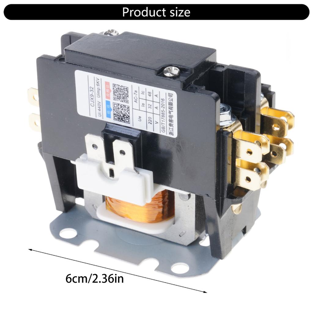 Portable Contactor 220V Coils Accessory for Air Conditioners Heat Pumps and Refrigeration Systems 130A Poles 30A