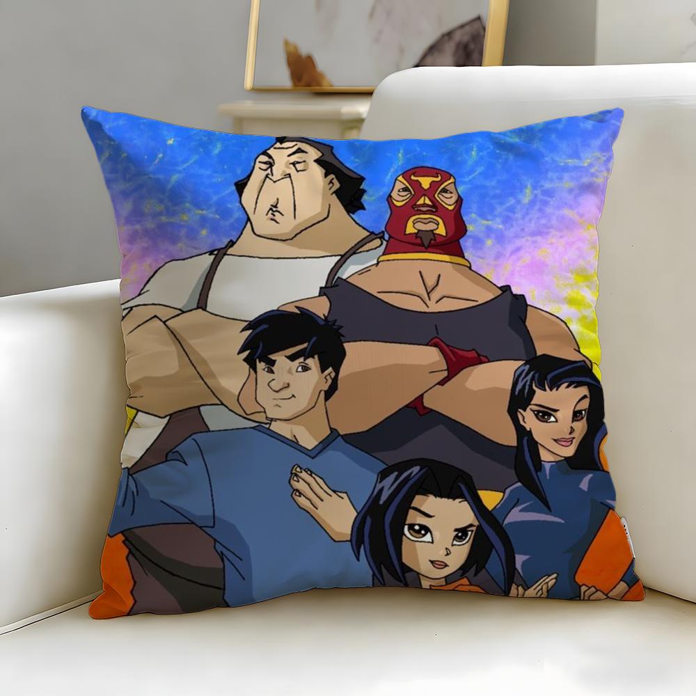 Stylish Jjackie Chan Adventuresew Cushion Cover Soft EasyWash Pillow Case Versatile for Couch Bed Travel and Office