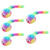 5PCS/Set Cloth Funny Mouse Shape Cat Toy Filled Catmint Cat Toy for Pet Exercise Rainbow Color Cats Running Training Toy