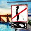 1pc No Peeing Warning Metal Sign 8x12 Inch Durable Flat Plaque for Home Bar Bedroom Restaurant Kitchen Decor