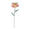 Long Stem Dipped 24k Gold Rose in Gift Box with Stand (White pink Rose with Stand)