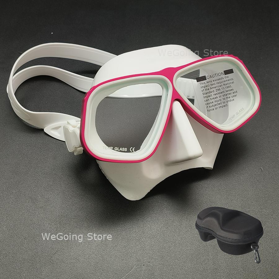 Top Level Aluminium Free Diving Goggles Mask Alloy Small Volume Snorkeling Mask Diving Glasses Pack In Black Box Lightweight Design