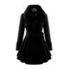 2024 Women's Plus Size Wool Coat Double Breasted Slim Fit Medium Length Fur Collar Windbreaker Fashion Outerwear
