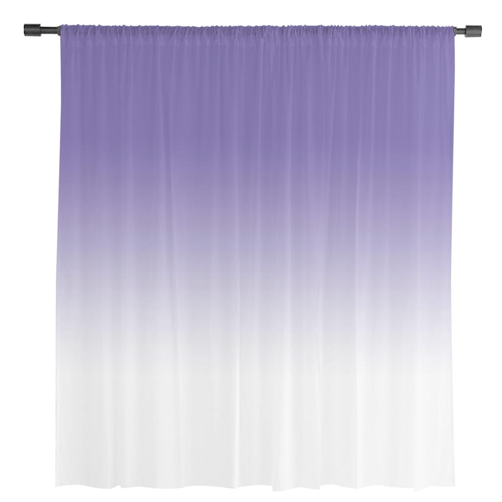 Lila Vit Gradient Skira Fönstergardiner För Vardagsrum Kök Barnsovrum Voile Hängande Gardin