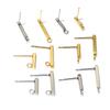 20pcs 10mm 15mm Stainless Steel Earring Hooks Bar Tube Stud Earrings Ear Wires Connector DIY Jewelry Making Findings Supplies
