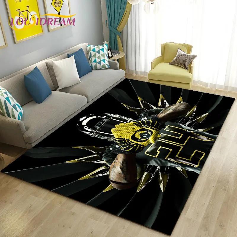 NFL American Football Rugby Area Rug Large,Carpet Rug for Living Room Bedroom Sofa Doormat Decoration, Kids Non-slip Floor Mat