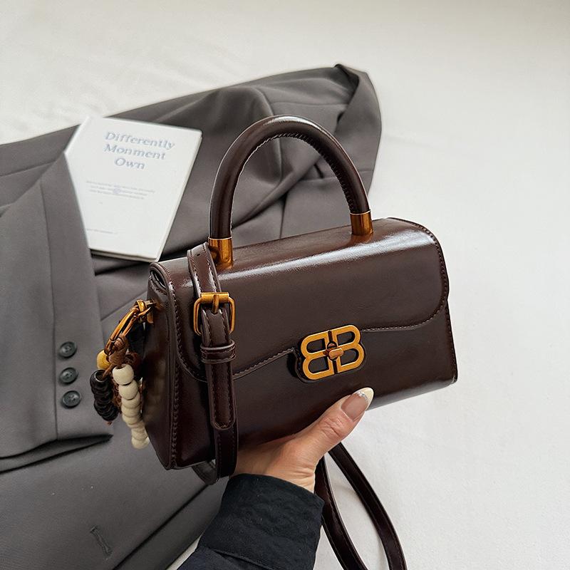 Autumn New Simple Portable Women's Bag Niche Fashion High Value Small Square Bag Shoulder Messenger Bag