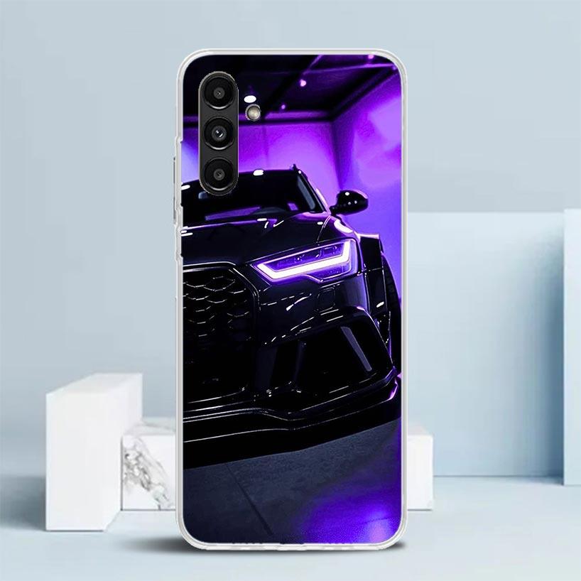 R-S 6 7 8 Sport Car Cover for Samsung Galaxy A17 A37 A57 A16 A26 A36 A56 A15 A14 A55 Phone Case A13 A53 A25 A35 A24 A34 A23 A33