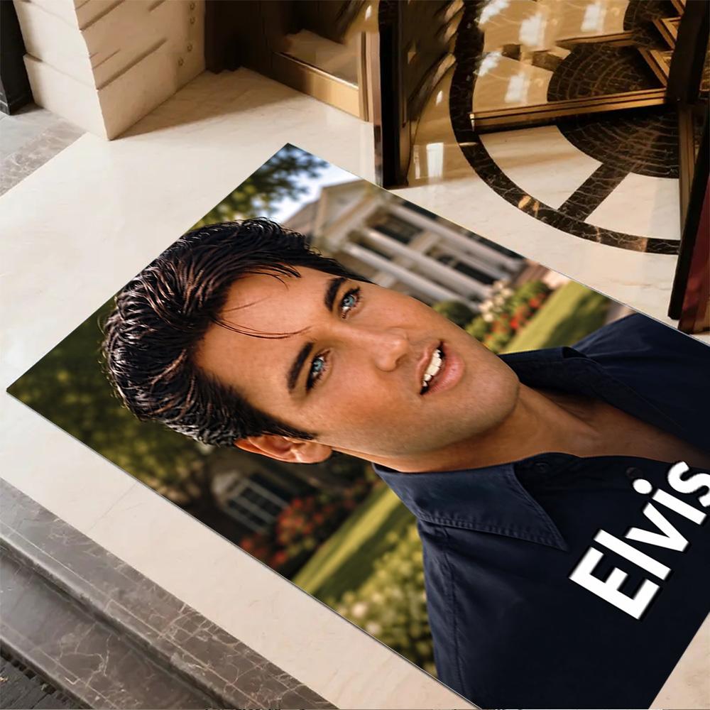 Elvis Presley Fan Quote Area Rug Suitable for Study room Entryway Game Room Playrooms Antislip Carpet Anime Office Decor Birthday/Christmas Gift