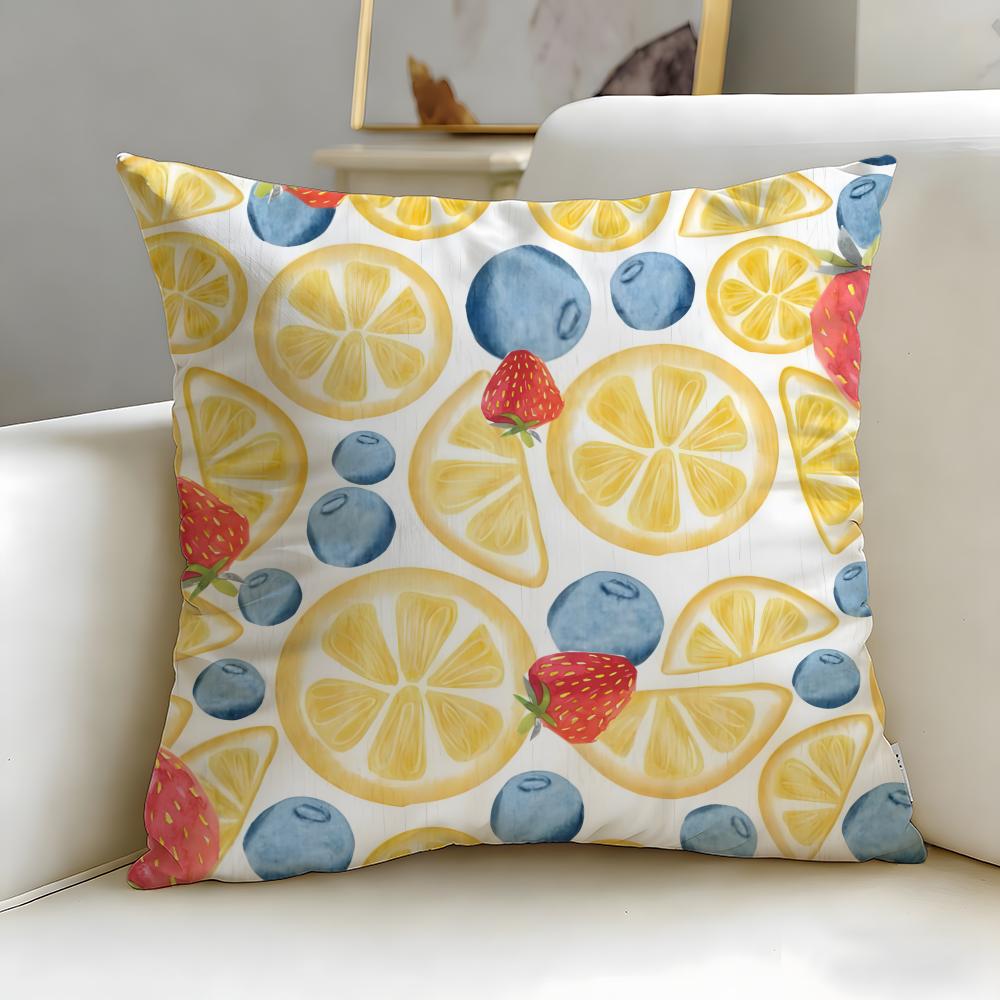 Artistic border Cushion Cover Soft  EasyWash Pillow Case  Versatile for Couch Bed Travel and Office